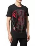 chaude t shirt philipp plein homme pas cher col rond de coton n19428 round red